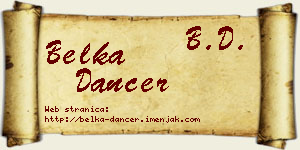 Belka Dancer vizit kartica
